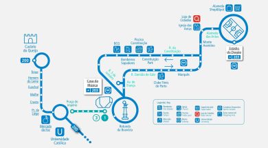 Service change map for line 203